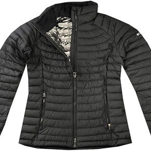 BLACK PUFFER COAT — COLUMBIA OMNI HEAT